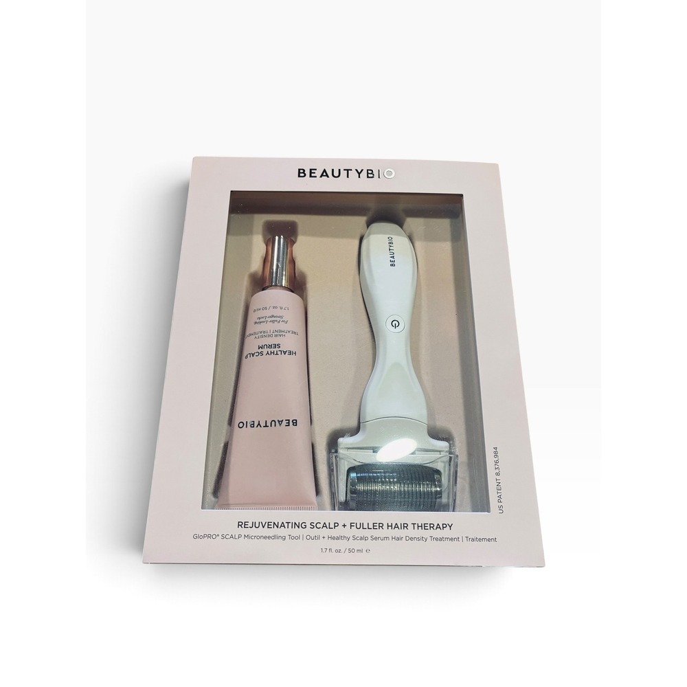 BeautyBio GloPRO Scalp Microneedling Tool + Healthy Scalp Serum Set New